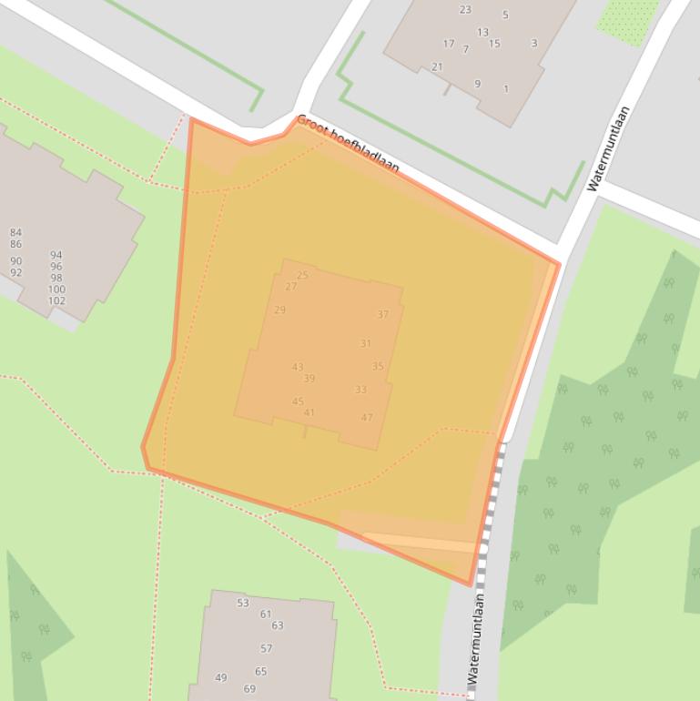 Kaart van postcodegebied 2121RE.