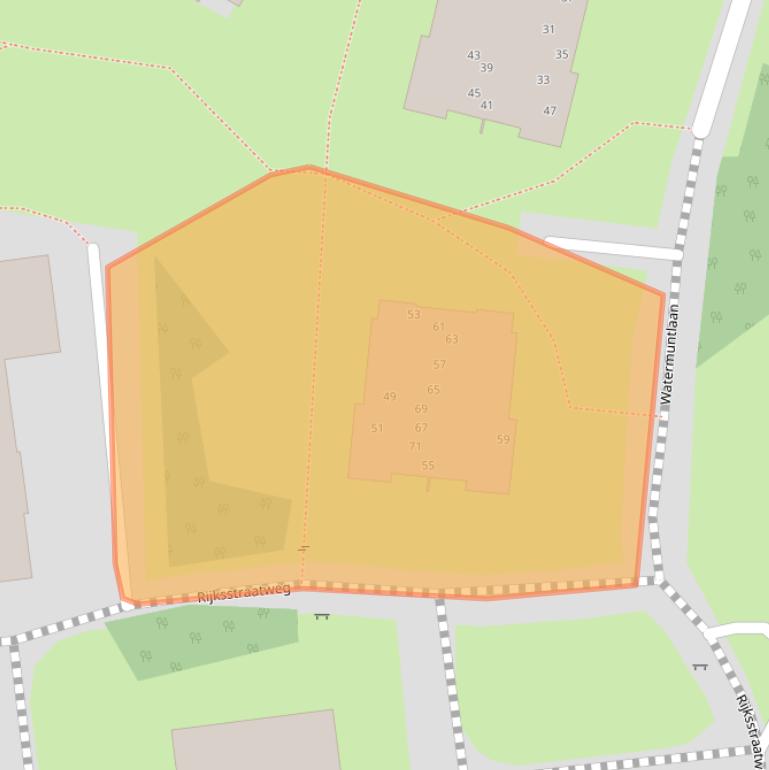 Kaart van postcodegebied 2121RG.