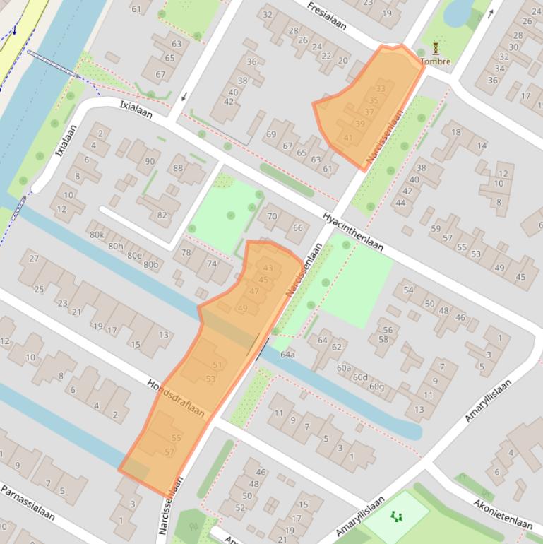 Kaart van postcodegebied 2121SK.