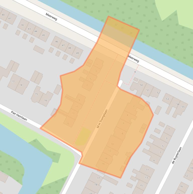 Kaart van postcodegebied 2121XC.