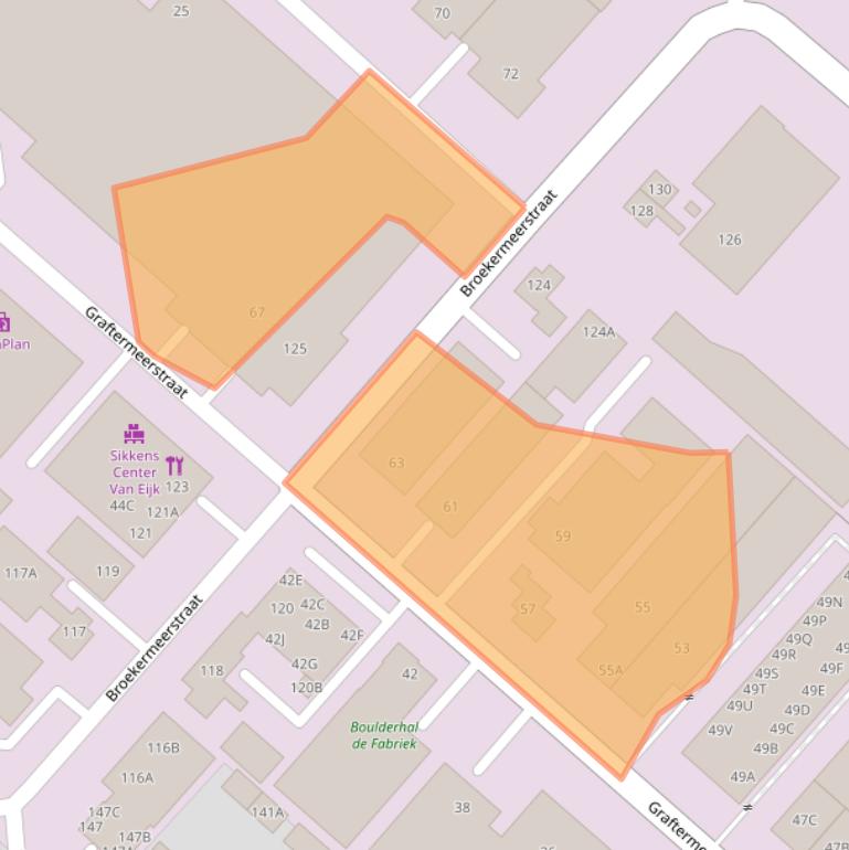 Kaart van postcodegebied 2131AB.