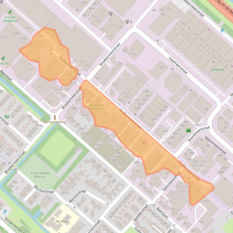 Kaart van postcodegebied 2131AC.