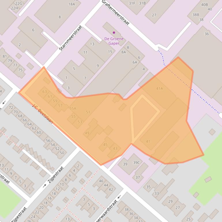 Kaart van postcodegebied 2131AH.