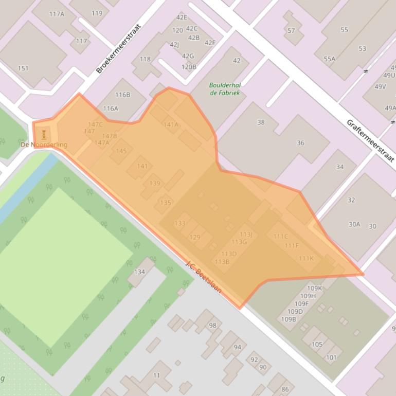 Kaart van postcodegebied 2131AK.