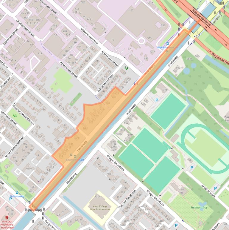 Kaart van postcodegebied 2131BA.