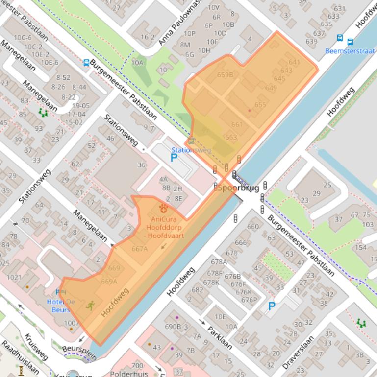 Kaart van postcodegebied 2131BB.