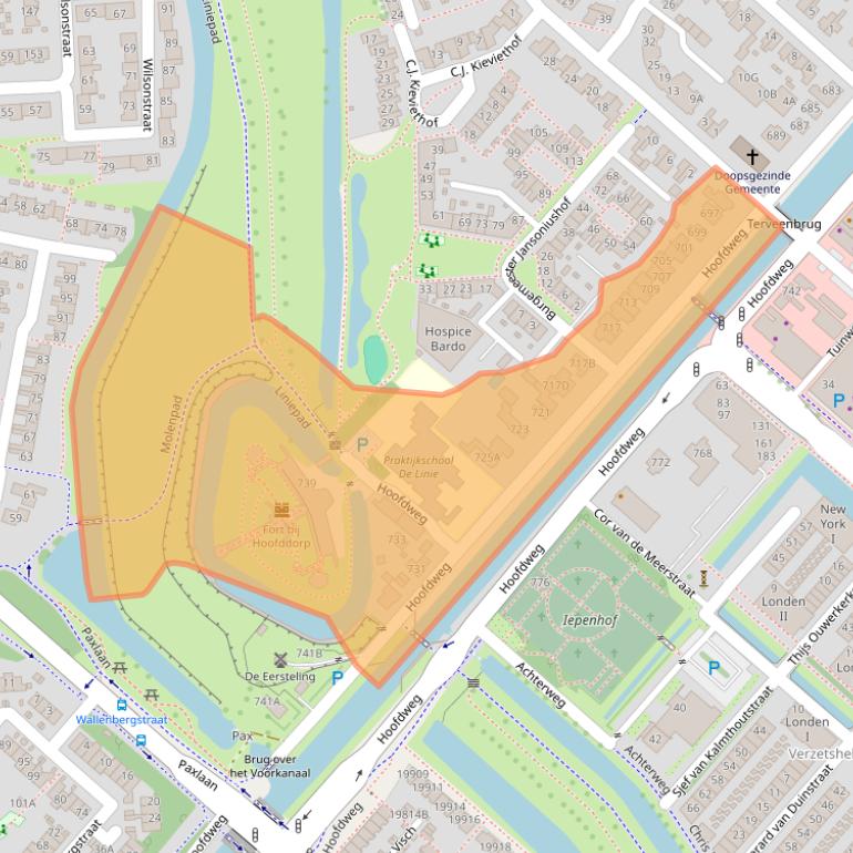 Kaart van postcodegebied 2131BD.