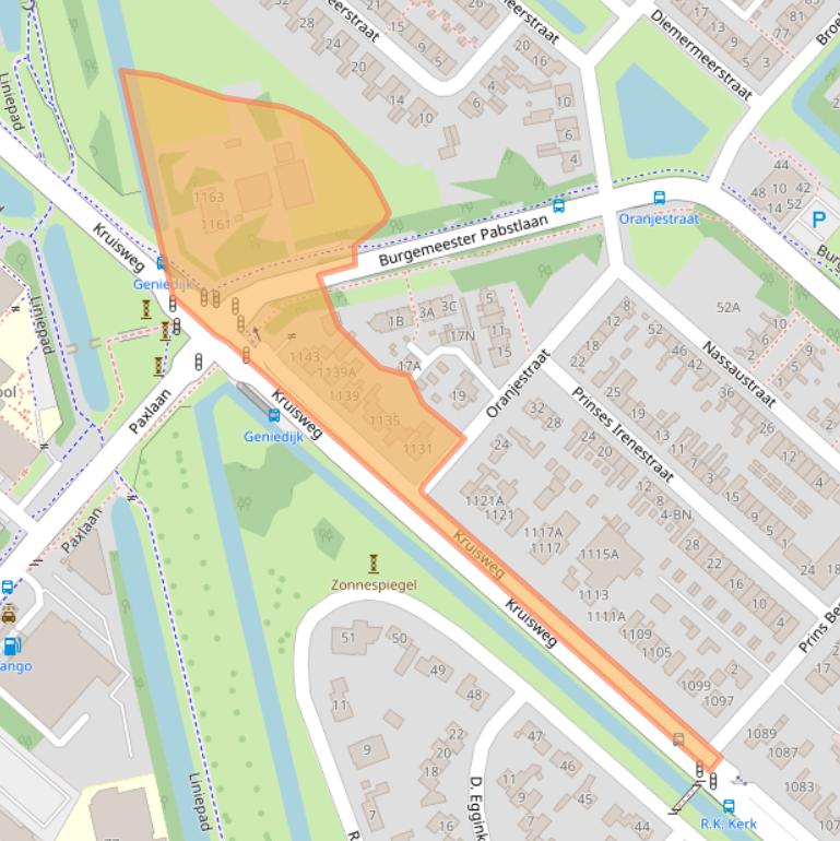 Kaart van postcodegebied 2131CW.