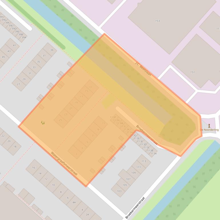 Kaart van postcodegebied 2131DA.