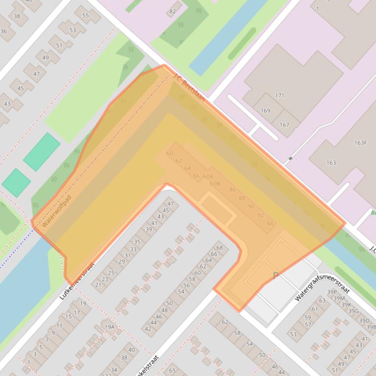 Kaart van postcodegebied 2131DH.