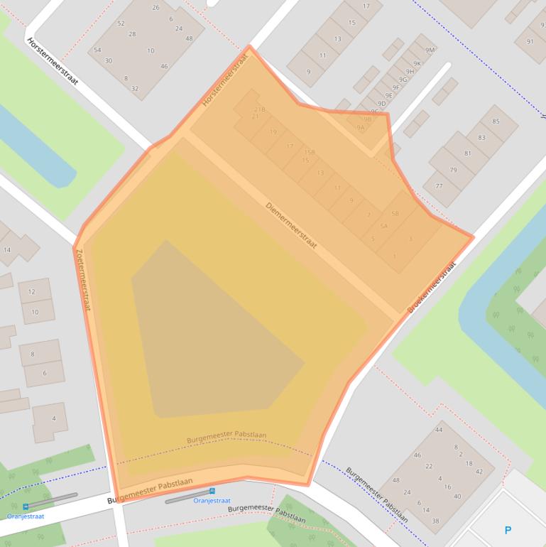 Kaart van postcodegebied 2131DR.