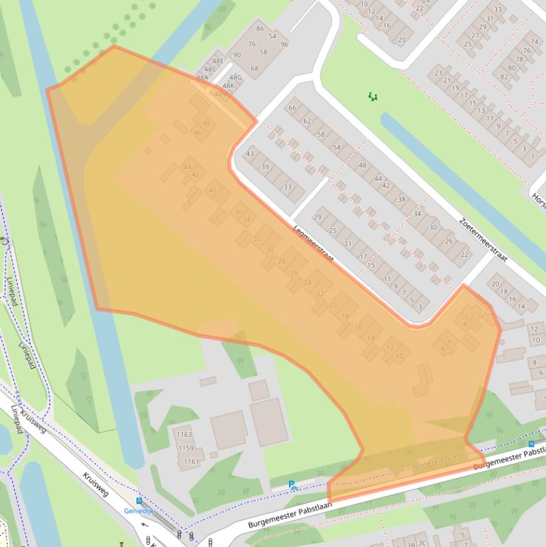 Kaart van postcodegebied 2131DW.