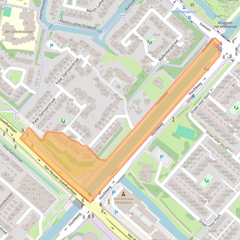 Kaart van postcodegebied 2131EC.