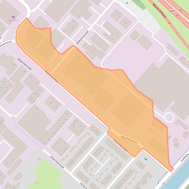 Kaart van postcodegebied 2131HB.