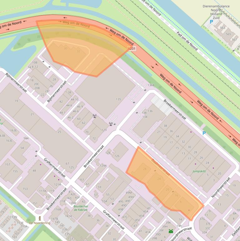 Kaart van postcodegebied 2131HC.