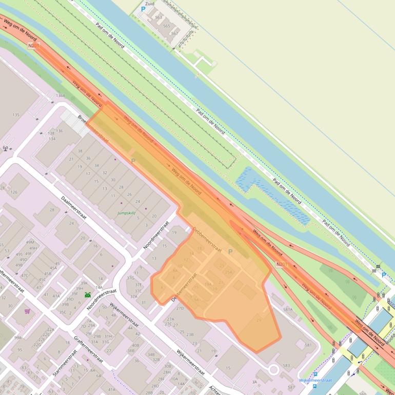 Kaart van postcodegebied 2131HE.