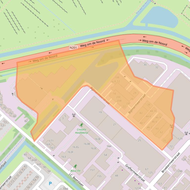Kaart van postcodegebied 2131HG.