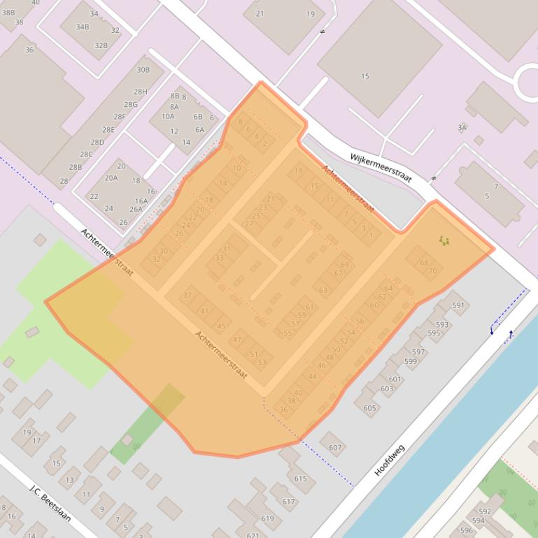 Kaart van postcodegebied 2131HJ.