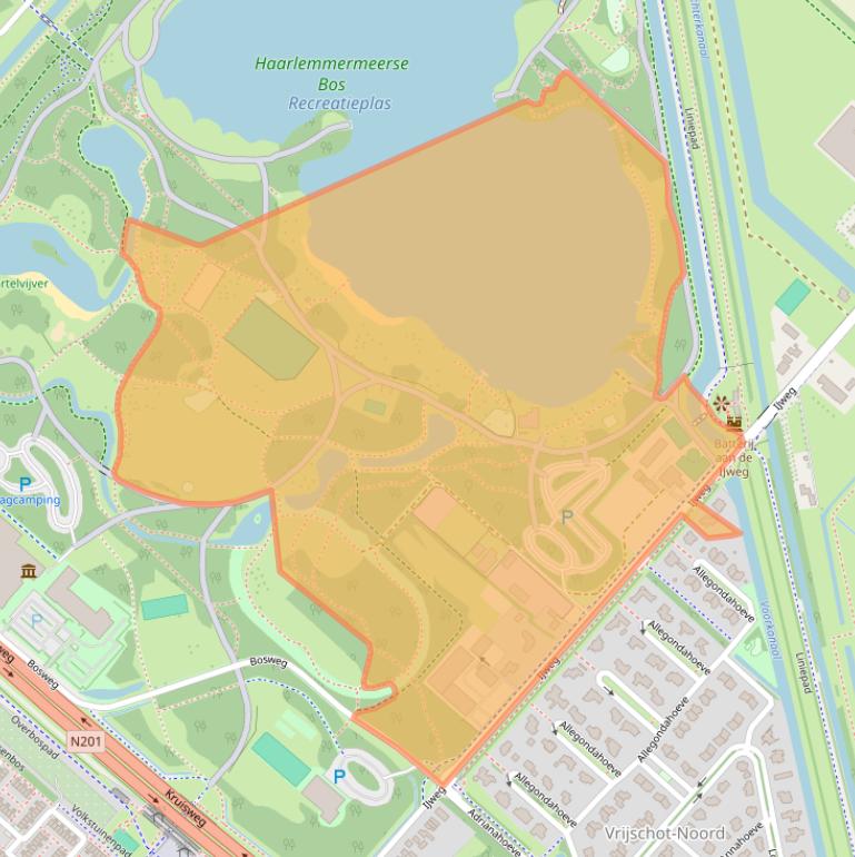 Kaart van postcodegebied 2131LV.