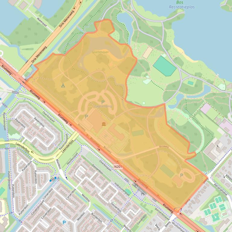Kaart van postcodegebied 2131LX.