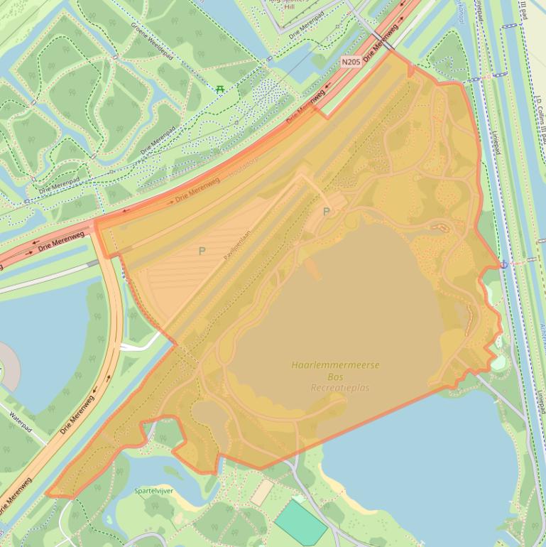 Kaart van postcodegebied 2131LZ.