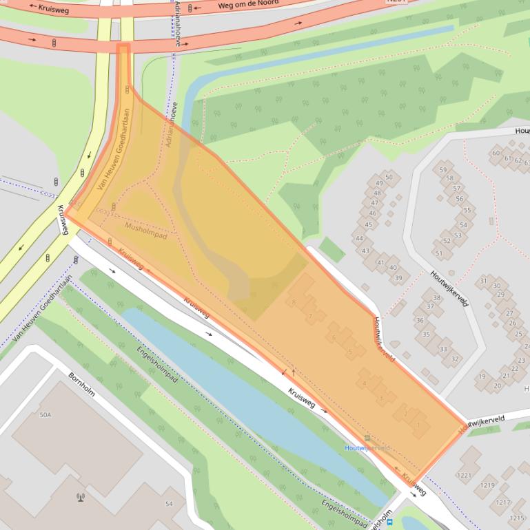 Kaart van postcodegebied 2131ME.