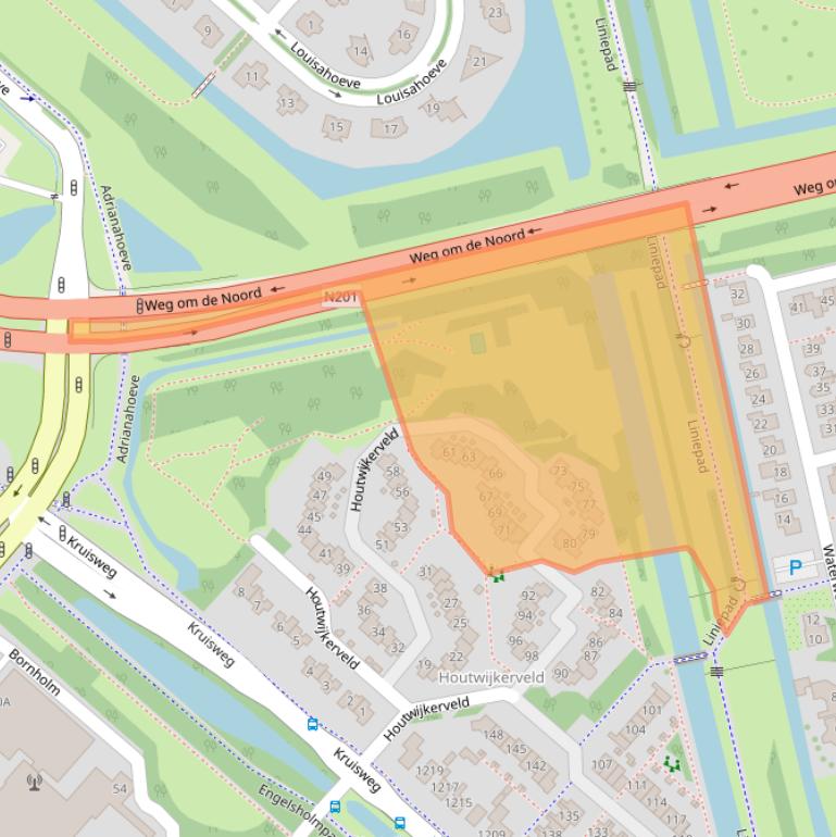 Kaart van postcodegebied 2131MJ.
