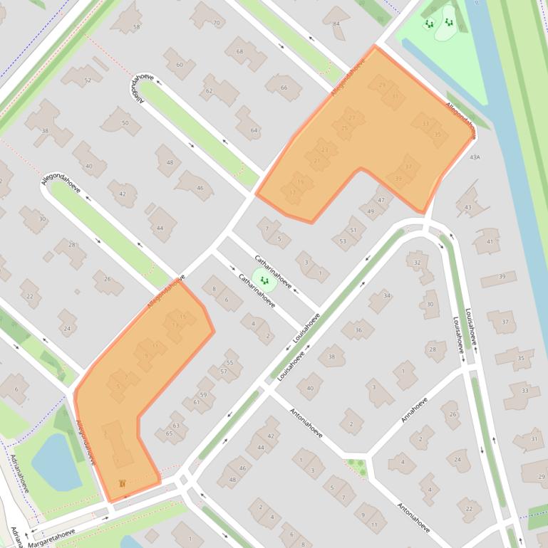 Kaart van postcodegebied 2131NB.