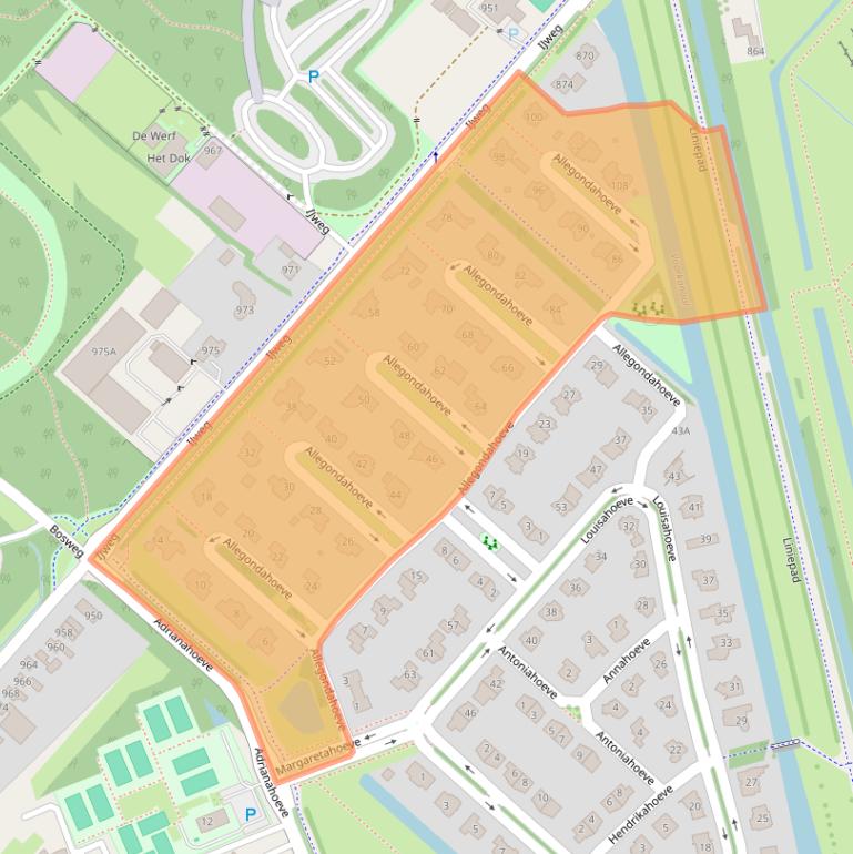 Kaart van postcodegebied 2131NC.