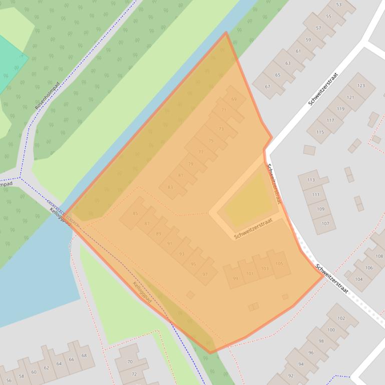 Kaart van postcodegebied 2131RC.