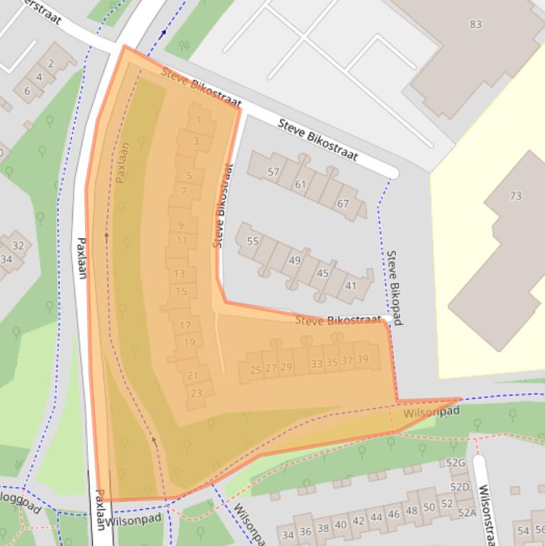 Kaart van postcodegebied 2131RX.