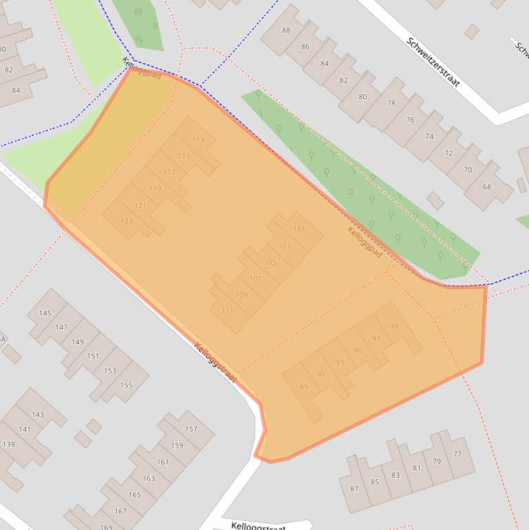 Kaart van postcodegebied 2131SE.