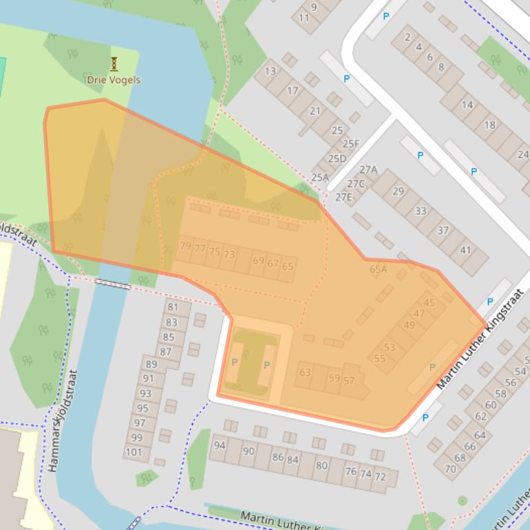 Kaart van postcodegebied 2131TJ.
