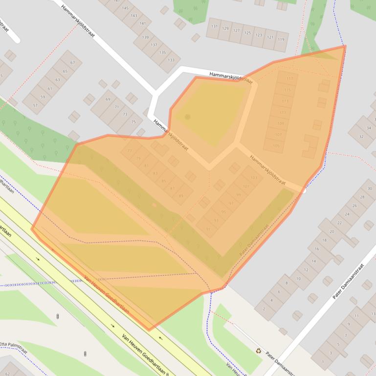 Kaart van postcodegebied 2131VC.