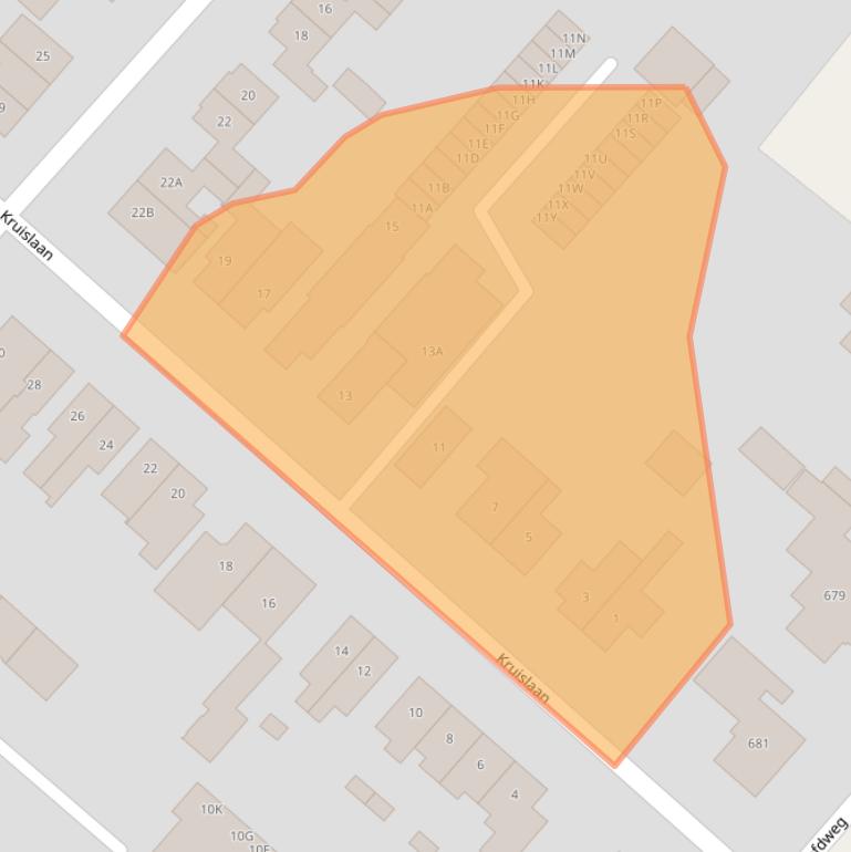 Kaart van postcodegebied 2131WB.