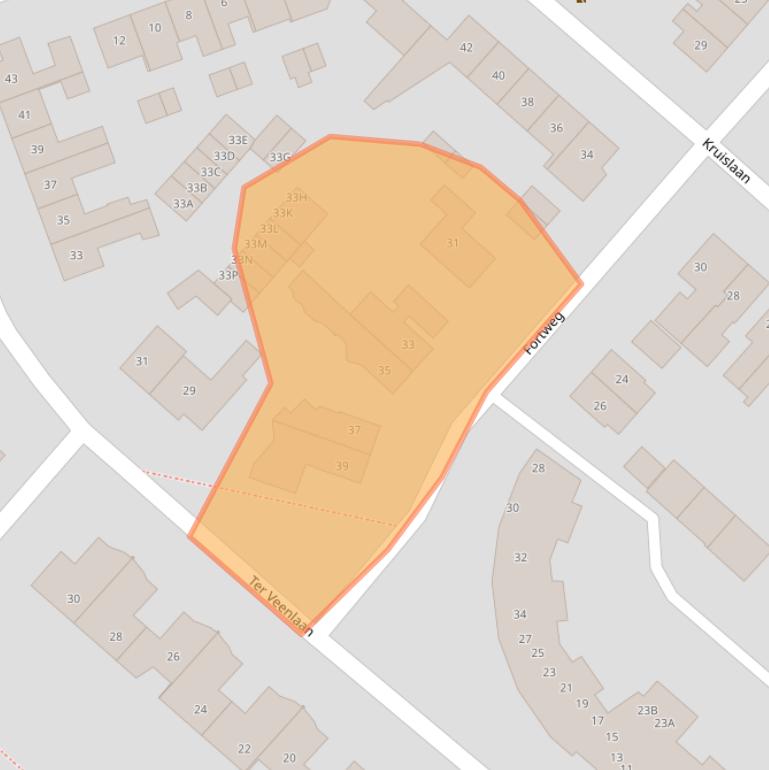 Kaart van postcodegebied 2131WH.