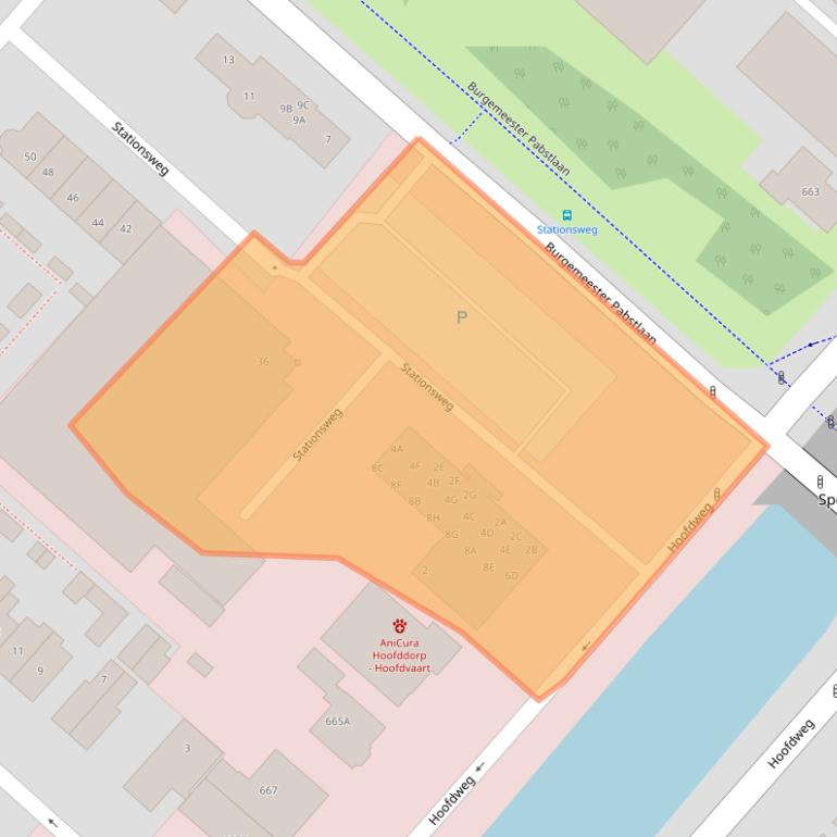 Kaart van postcodegebied 2131XG.