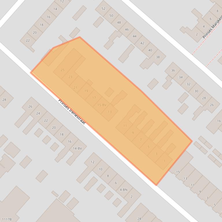 Kaart van postcodegebied 2131XL.