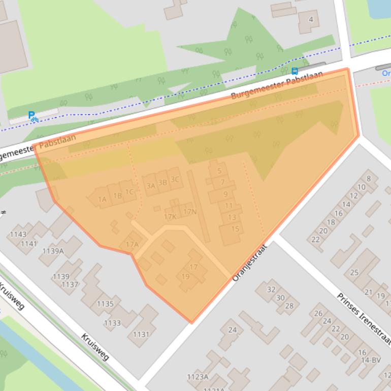 Kaart van postcodegebied 2131XN.