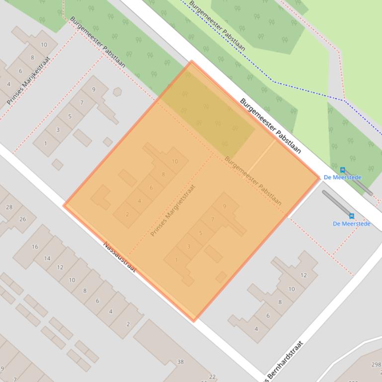 Kaart van postcodegebied 2131XV.