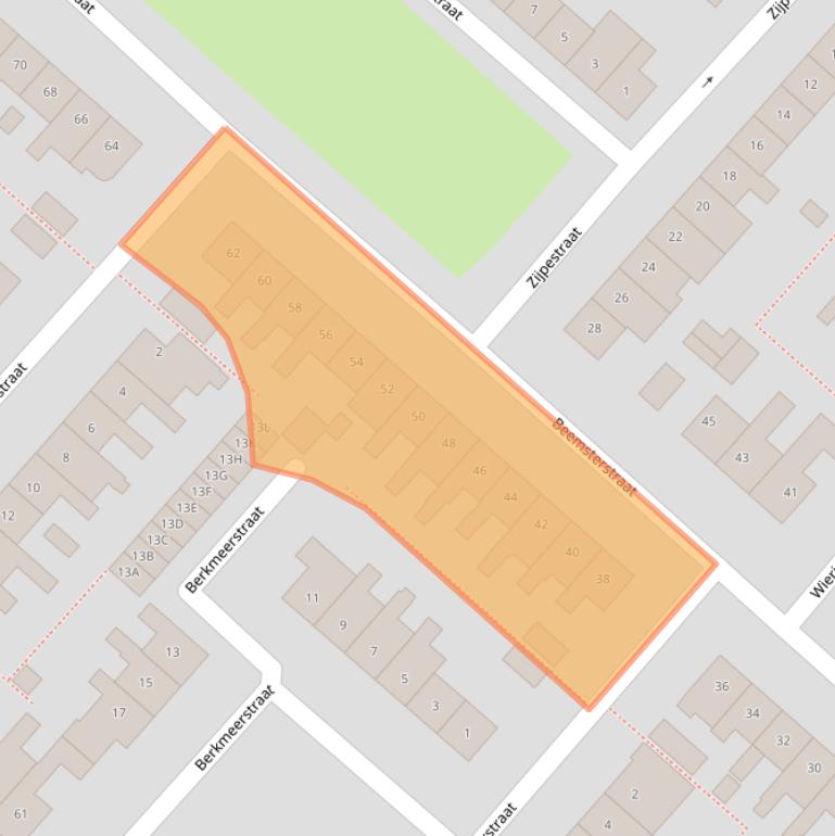 Kaart van postcodegebied 2131ZC.