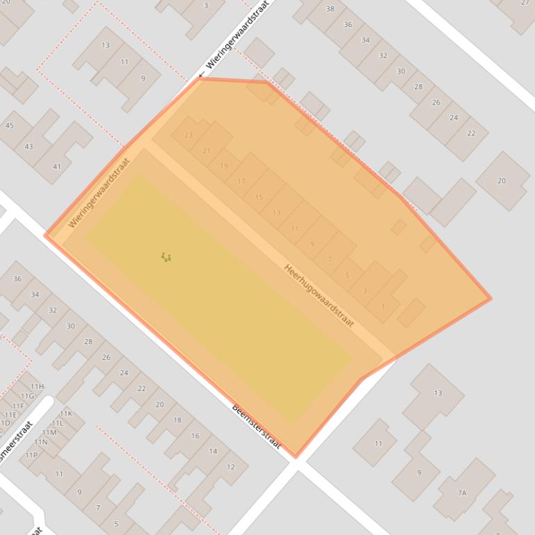 Kaart van postcodegebied 2131ZE.