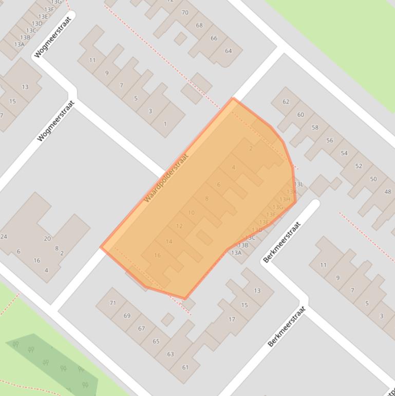 Kaart van postcodegebied 2131ZH.