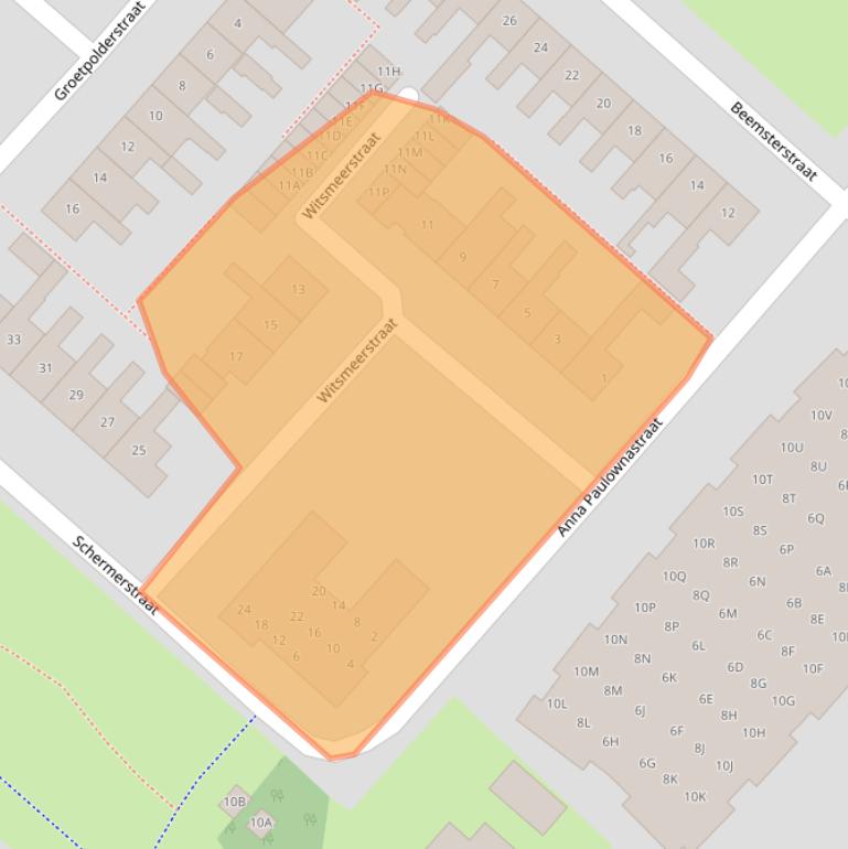 Kaart van postcodegebied 2131ZP.