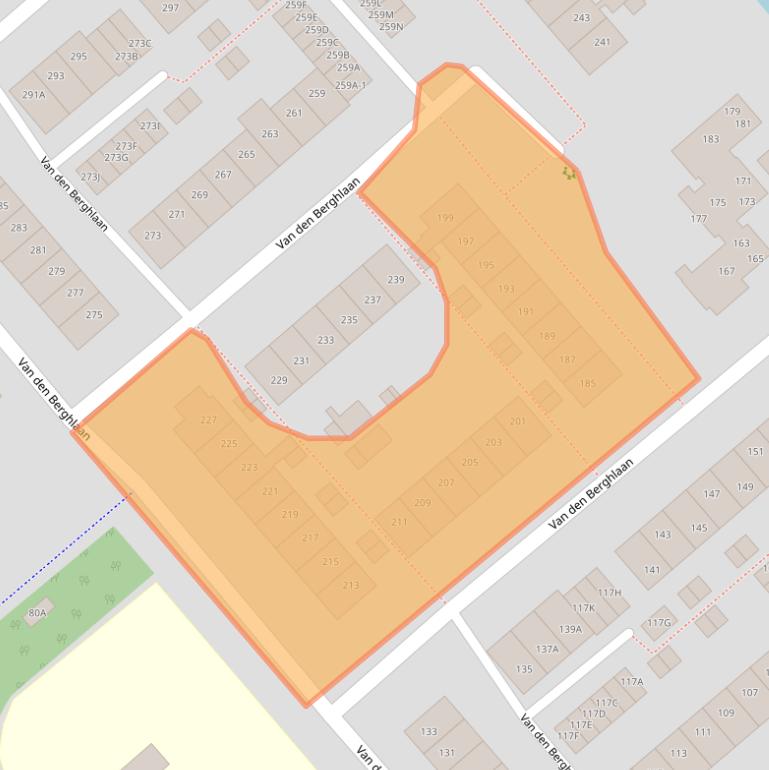 Kaart van postcodegebied 2132AE.