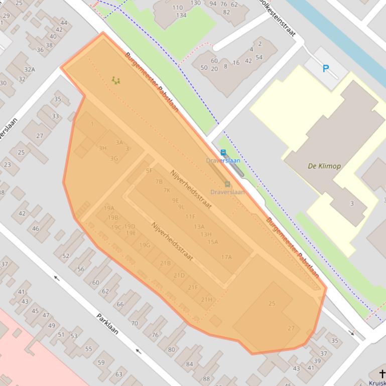 Kaart van postcodegebied 2132AZ.