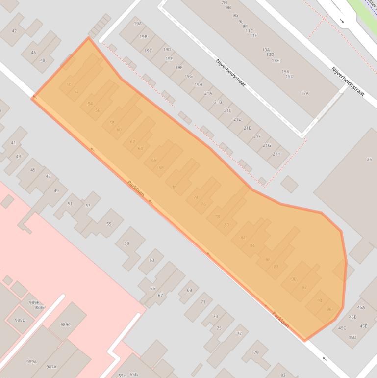 Kaart van postcodegebied 2132BP.