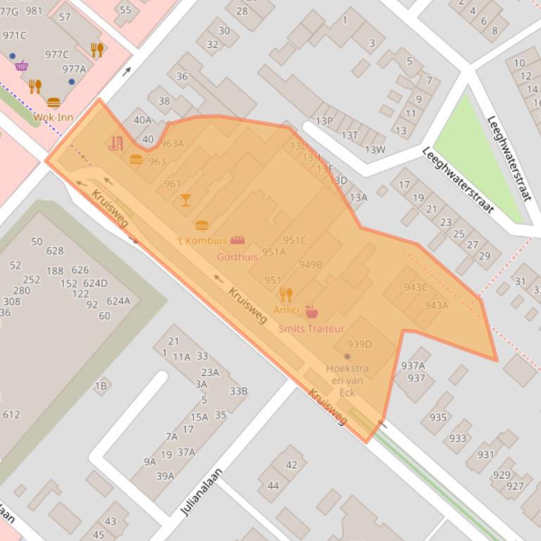 Kaart van postcodegebied 2132CD.