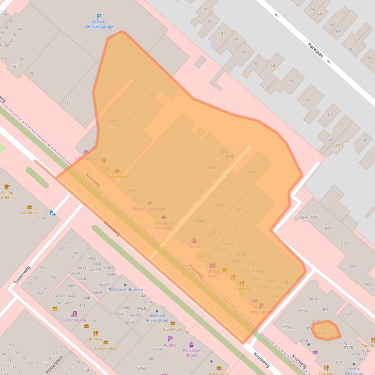 Kaart van postcodegebied 2132CE.