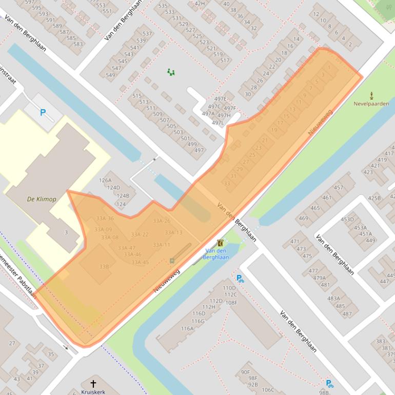 Kaart van postcodegebied 2132CK.